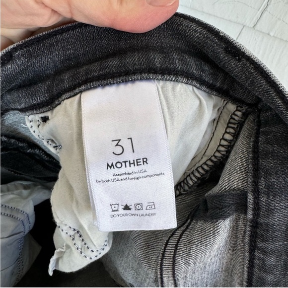 MOTHER The Hustler Ankle Fray Sharing Secrets Jeans Grey size 31 - Picture 8 of 9